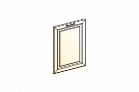 Атланта Дверь глухая L600 (эмаль) (Белый глянец патина золото) в Берёзовке - beryozovka.katalogmebeli.com | фото