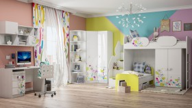 Детская комната Флер (Белый/корпус Выбеленное дерево) в Берёзовке - beryozovka.katalogmebeli.com | фото 3