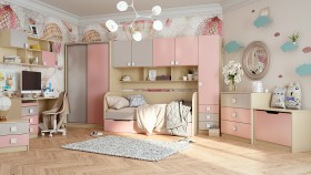 Детская комната Грэйси (Розовый/Серый/корпус Клен) в Берёзовке - beryozovka.katalogmebeli.com | фото 13