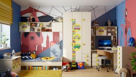 Детская комната Клаксон (Бежевый/корпус Клен) в Берёзовке - beryozovka.katalogmebeli.com | фото