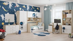 Детская комната Санни (Белый/корпус Клен) в Берёзовке - beryozovka.katalogmebeli.com | фото 3