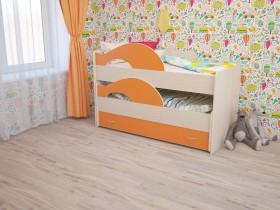Кровать детская Радуга 1600 Млечный дуб/Венге в Берёзовке - beryozovka.katalogmebeli.com | фото 3
