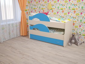 Кровать детская Радуга 1600 Млечный дуб/Венге в Берёзовке - beryozovka.katalogmebeli.com | фото 4