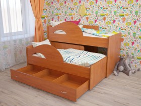 Кровать детская Радуга 1600 Млечный дуб/Венге в Берёзовке - beryozovka.katalogmebeli.com | фото 6