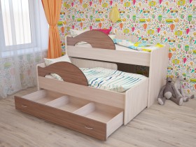 Кровать детская Радуга 1600 Млечный дуб/Венге в Берёзовке - beryozovka.katalogmebeli.com | фото 7