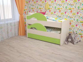 Кровать детская Радуга 1600 Млечный дуб/Венге в Берёзовке - beryozovka.katalogmebeli.com | фото 8