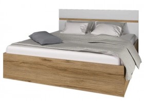 Ким кровать 1,4 (Дуб сонома/белый глянец) в Берёзовке - beryozovka.katalogmebeli.com | фото 1