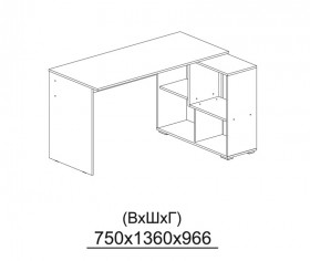 Компьютерный стол угловой СКМУ-3 дуб сонома/белый в Берёзовке - beryozovka.katalogmebeli.com | фото 3