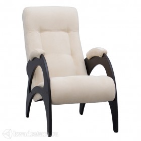 Кресло для отдыха Неаполь Модель 9 без лозы (Венге-эмаль/Ткань Ваниль Verona Vanilla) в Берёзовке - beryozovka.katalogmebeli.com | фото