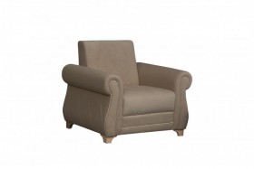 Кресло для отдыха "Порто" (велюр киви латте / микровельвет крем) в Берёзовке - beryozovka.katalogmebeli.com | фото 1