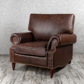 Кресло кожаное Лофт Аристократ (ширина 1100 мм) в Берёзовке - beryozovka.katalogmebeli.com | фото