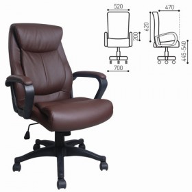 Кресло офисное BRABIX Enter EX-511 (коричневый) в Берёзовке - beryozovka.katalogmebeli.com | фото