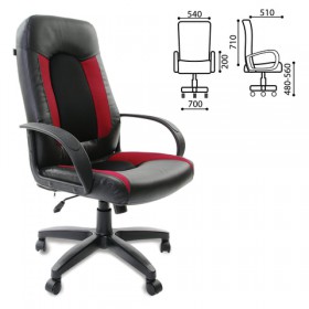 Кресло офисное BRABIX Strike EX-525 (черно-красный) в Берёзовке - beryozovka.katalogmebeli.com | фото