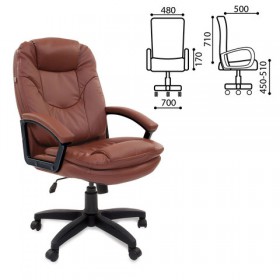 Кресло офисное BRABIX Trend EX-568 (коричневый) в Берёзовке - beryozovka.katalogmebeli.com | фото 1