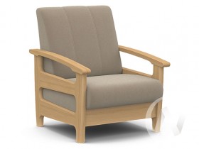 Кресло для отдыха Омега (бук лак/CATANIA LATTE) в Берёзовке - beryozovka.katalogmebeli.com | фото