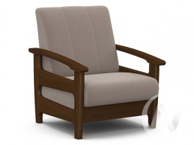 Кресло для отдыха Омега (орех лак/CATANIA COCOA) в Берёзовке - beryozovka.katalogmebeli.com | фото