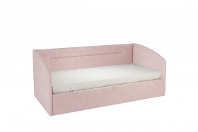 Кровать 0.9 Альба Софа (Нежно-розовый велюр) в Берёзовке - beryozovka.katalogmebeli.com | фото