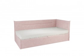 Кровать 0.9 Альба Тахта (Нежно-розовый велюр) в Берёзовке - beryozovka.katalogmebeli.com | фото