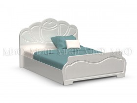Кровать 1,4м Гармония (Белый/Белый глянец) в Берёзовке - beryozovka.katalogmebeli.com | фото