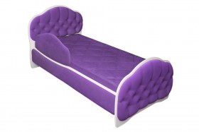 Кровать 160 Гармония 32 Фиолетовый (мягкий бортик) в Берёзовке - beryozovka.katalogmebeli.com | фото