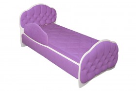 Кровать 160 Гармония 67 Светло-фиолетовый (мягкий бортик) в Берёзовке - beryozovka.katalogmebeli.com | фото
