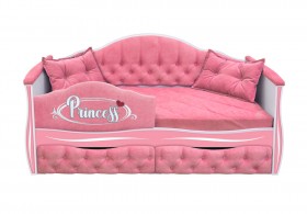 Кровать 160 серии Иллюзия 2 ящика 36 Розовый (мягкий бортик/подушки) в Берёзовке - beryozovka.katalogmebeli.com | фото