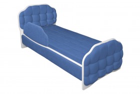 Кровать 170 Атлет 29 Синий (мягкий бортик) в Берёзовке - beryozovka.katalogmebeli.com | фото