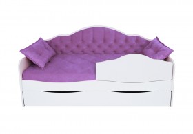 Кровать 170 серии Иллюзия Лайт 1 ящик 32 Фиолетовый (подушки) в Берёзовке - beryozovka.katalogmebeli.com | фото