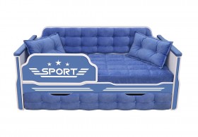 Кровать 170 серии Спорт 1 ящик 85 Синий (подушки) в Берёзовке - beryozovka.katalogmebeli.com | фото