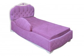 Кровать 190 Гармония Lux 67 Светло-фиолетовый (мягкий бортик) в Берёзовке - beryozovka.katalogmebeli.com | фото