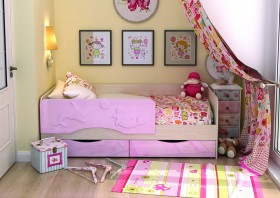 Кровать Алиса КР-812 1,6 Белфорд/Розовый металлик в Берёзовке - beryozovka.katalogmebeli.com | фото