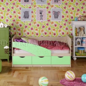 Кровать Бабочки 1,6м (Салат матовый) в Берёзовке - beryozovka.katalogmebeli.com | фото