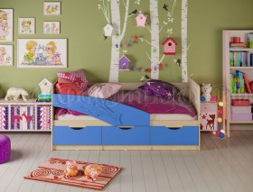 Кровать детская 1,6м Дельфин (Синий матовый) в Берёзовке - beryozovka.katalogmebeli.com | фото