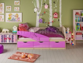 Кровать детская 1,6м Дельфин (Сиреневый металлик) в Берёзовке - beryozovka.katalogmebeli.com | фото