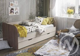 Кровать детская Балли 2-х уровневая (шимо темный/шимо светлый) в Берёзовке - beryozovka.katalogmebeli.com | фото 1