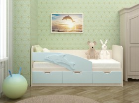 Кровать детская 1,6м Дельфин (Розовый металлик) в Берёзовке - beryozovka.katalogmebeli.com | фото