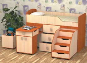 Кровать детская Фея 1.6 Венге/Дуб молочный в Берёзовке - beryozovka.katalogmebeli.com | фото 3