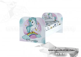 Кровать детская КР-08 Тойс (белый/белый,фотопечать Little Pony) в Берёзовке - beryozovka.katalogmebeli.com | фото