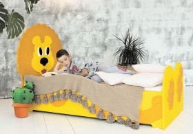 Кровать детская Лева 1.6 Желтый/Оранжевый в Берёзовке - beryozovka.katalogmebeli.com | фото 1
