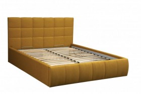 Кровать "Диана" ш. 1400 (Н=1010мм) (жаккард горчица) в Берёзовке - beryozovka.katalogmebeli.com | фото