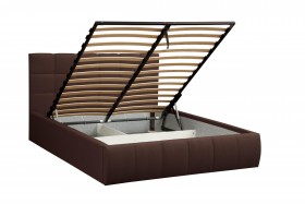 Кровать "Диана" ш. 1600 (Н=1010мм) (жаккард шоколад) в Берёзовке - beryozovka.katalogmebeli.com | фото