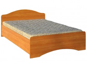 Кровать двойная 1600-1 без матраса (круглые спинки) Вишня Оксфорд в Берёзовке - beryozovka.katalogmebeli.com | фото