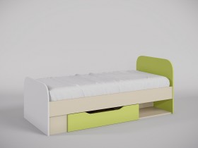 Кровать Эппл 1650х750 (Зеленый/Белый/корпус Клен) в Берёзовке - beryozovka.katalogmebeli.com | фото