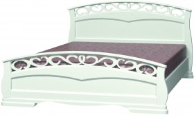 Кровать Грация-1 из массива сосны 1600*2000 Белый античный в Берёзовке - beryozovka.katalogmebeli.com | фото 5
