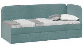 Кровать «Молли» с мягкой обивкой (900) тип 1 (Микровелюр Scandi Indigo 11) в Берёзовке - beryozovka.katalogmebeli.com | фото