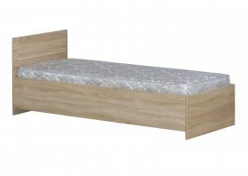 Кровать одинарная 800-2 без матраса (прямые спинки) Дуб Сонома в Берёзовке - beryozovka.katalogmebeli.com | фото
