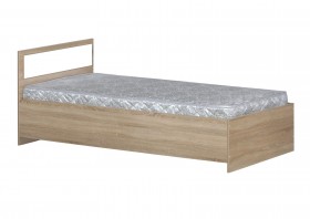 Кровать одинарная 900-2 без матраса (прямые спинки) Дуб Сонома в Берёзовке - beryozovka.katalogmebeli.com | фото