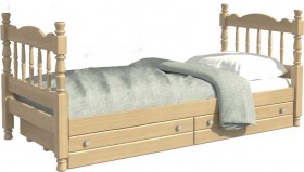 Кровать одинарная Аленка из массива сосны 800*1890 Сосна в Берёзовке - beryozovka.katalogmebeli.com | фото