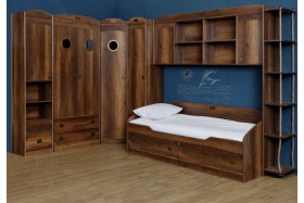 Кровать с 2-мя ящиками «Навигатор» (Дуб Каньон) в Берёзовке - beryozovka.katalogmebeli.com | фото 10
