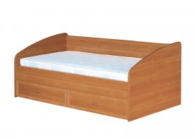 Кровать с ящиками с задней спинкой 900-1 без матраса Вишня Оксфорд в Берёзовке - beryozovka.katalogmebeli.com | фото